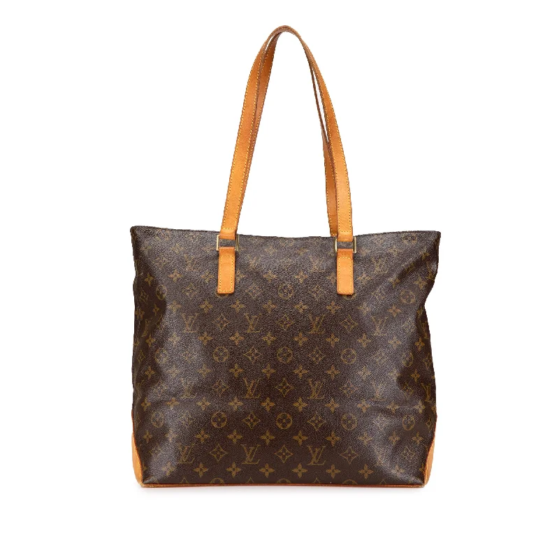 Brown Louis Vuitton Monogram Cabas Mezzo Tote Bag