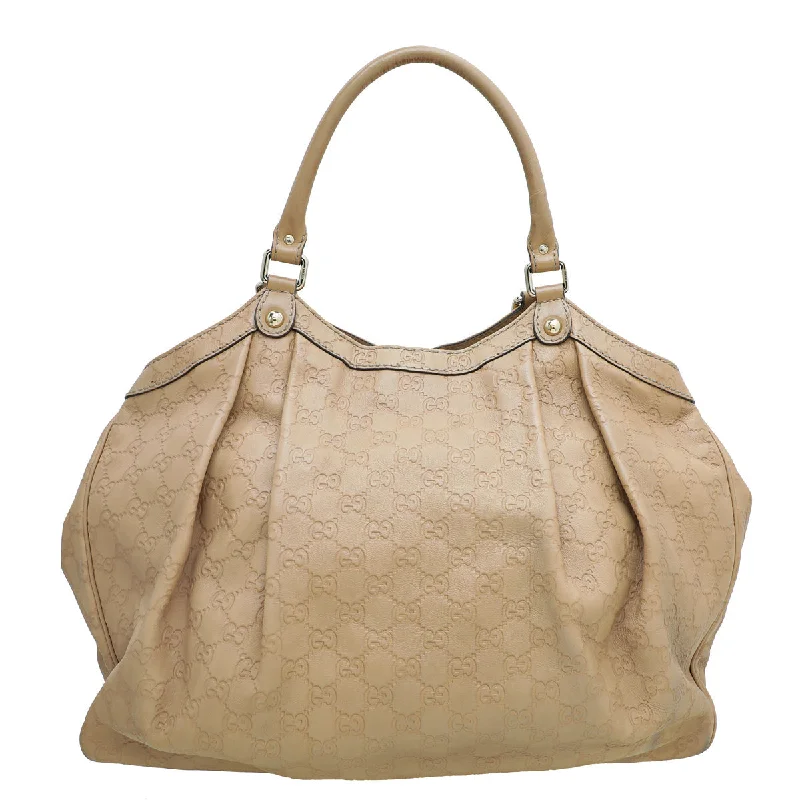 Gucci Beige GG Guccissima Sukey Large Tote Bag