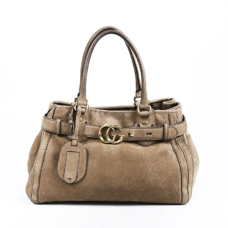 Gucci Medium GG Running Nubuck Suede Tote Bag