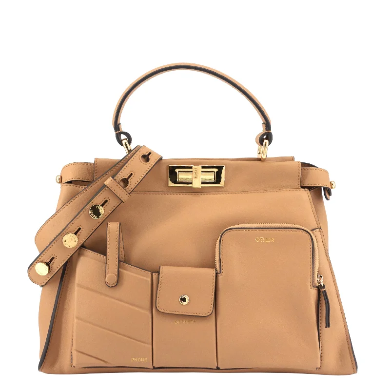 Peekaboo Utility Calfskin Leather Bag