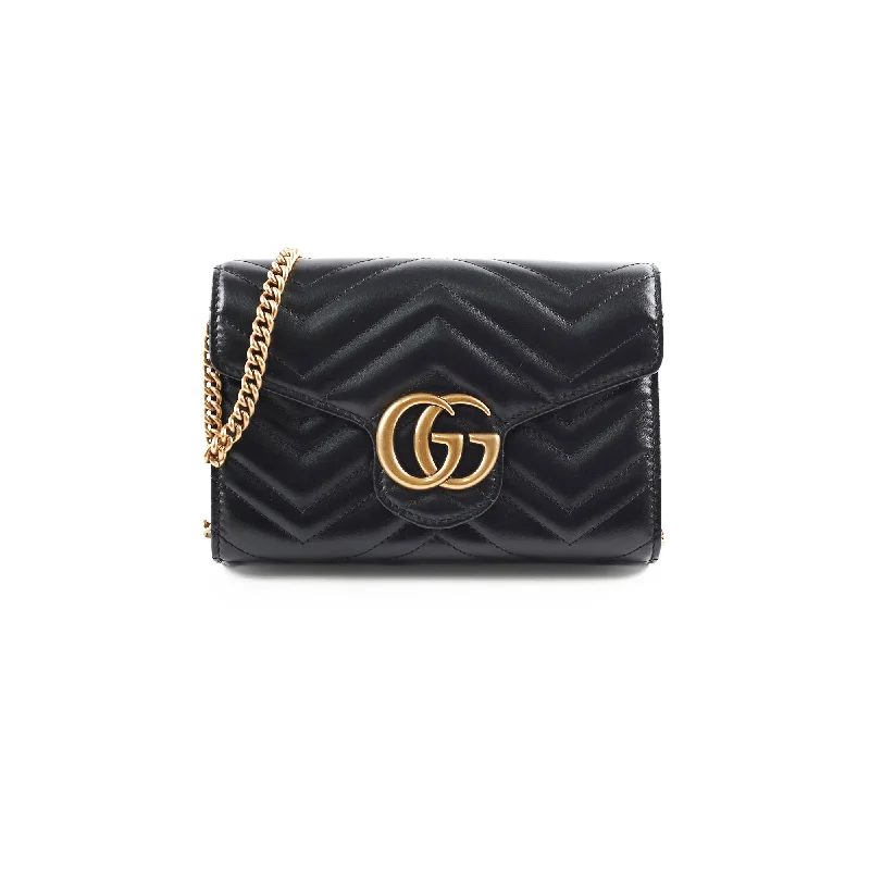 Gucci Marmont Wallet On Chain WOC Black