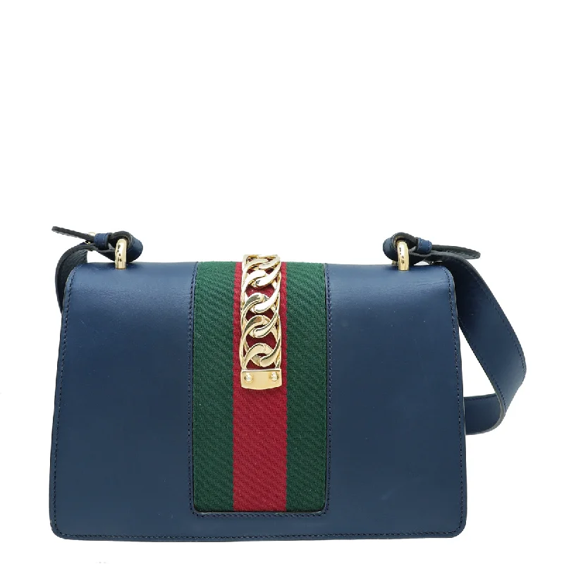 Gucci Navy Blue Sylvie Small Bag