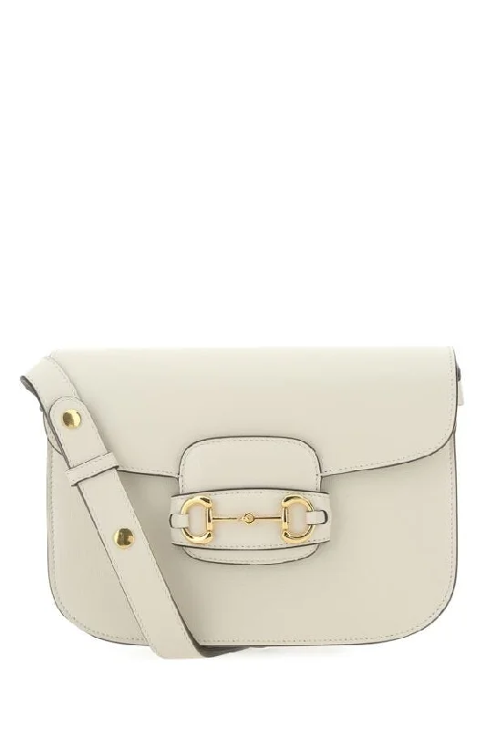 Gucci Women Ivory Leather Horsebit 1955 Shoulder Bag