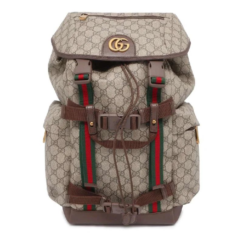 GUCCI Skateboard Backpack Beige 690999 GG SupremeCanvas