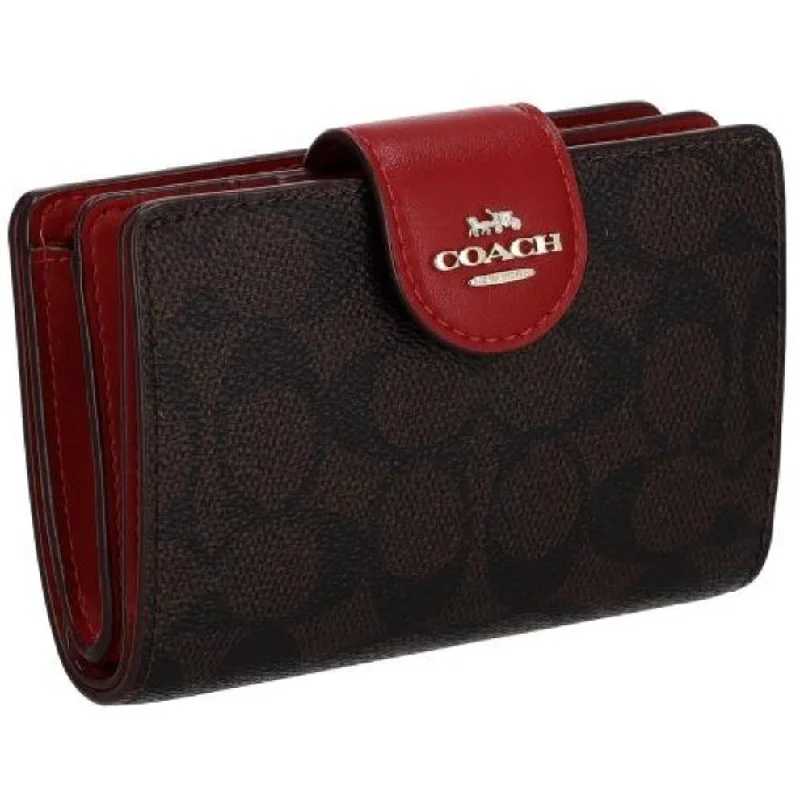 COACH CW786 IMXD0 Walnut/Bold Red