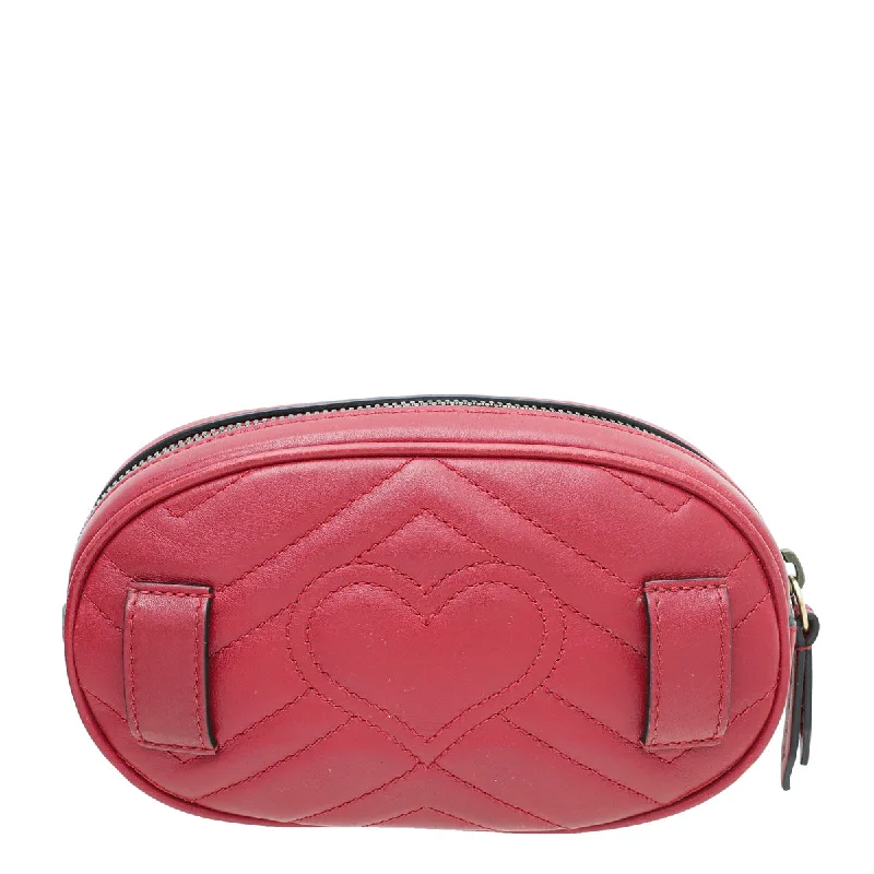 Gucci Red GG Marmont Mini Belt Bag