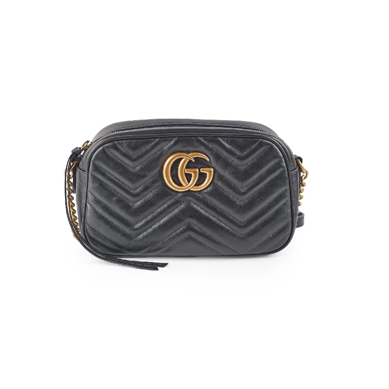 Gucci Small Marmont Camera Black Bag