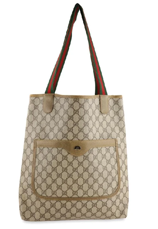 Gucci Shopping Monogram Brown Gg Supreme Canvas Tote