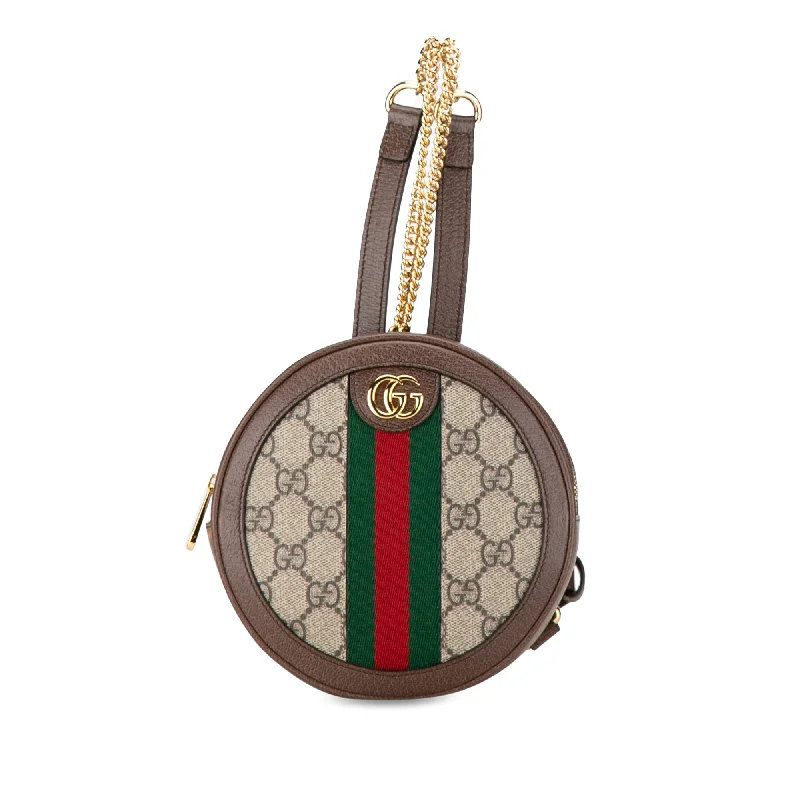 Brown Gucci Mini GG Supreme Ophidia Backpack