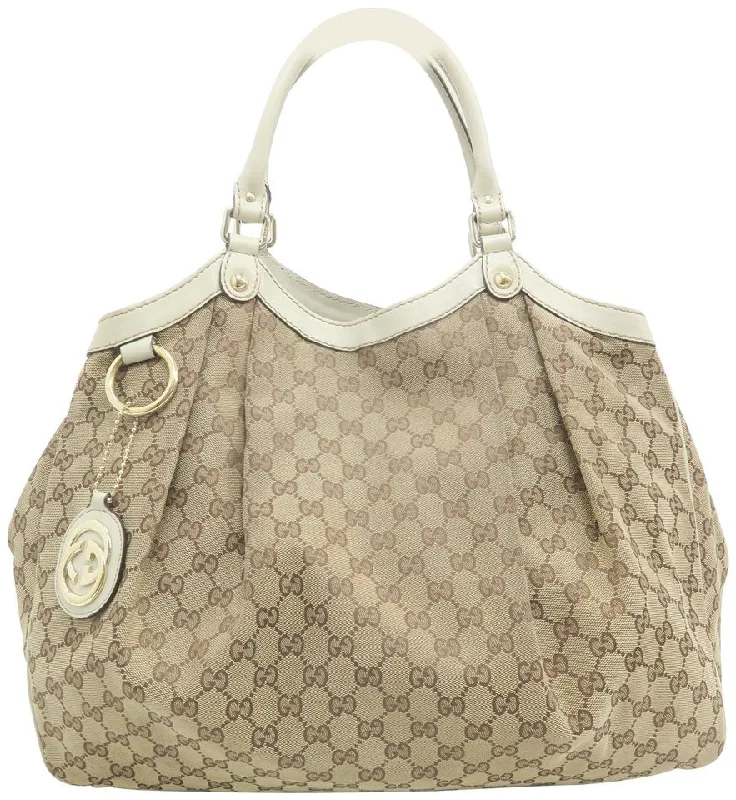 Gucci Sukey Large Tote Supreme Sandybrown Canvas Hobo Bag