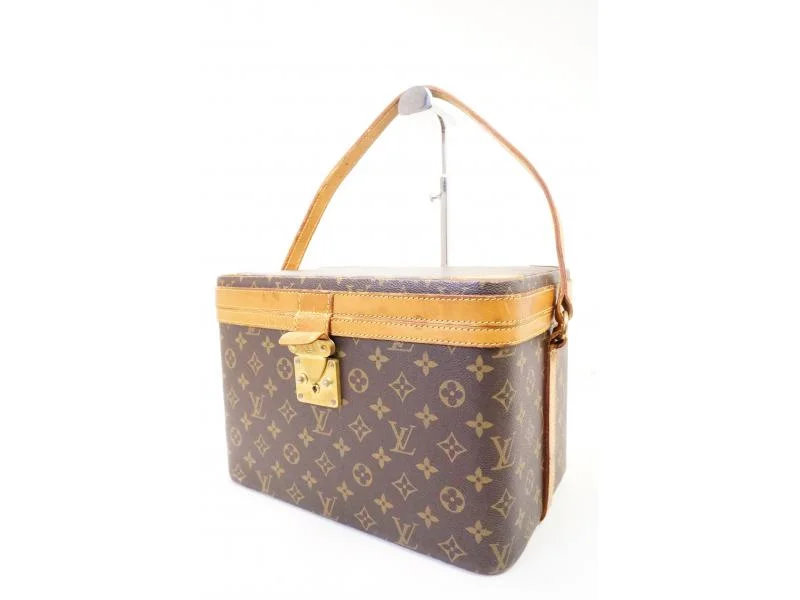 Authentic Pre-owned Louis Vuitton Vintage Monogram Train Case Makeup Vanity Travel Trunk M23820 210791