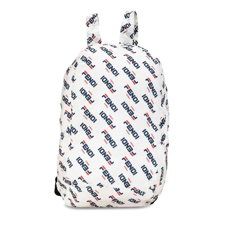 White Fendi x Fila Mania Packable Backpack