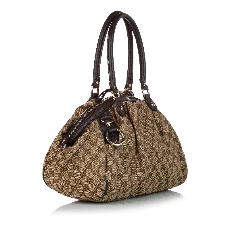 Gucci GG Canvas Sukey Satchel (SHG-37363)