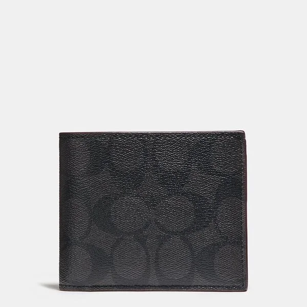 Coach 3-In-1 Wallet In Signature Canvas Men Wallet