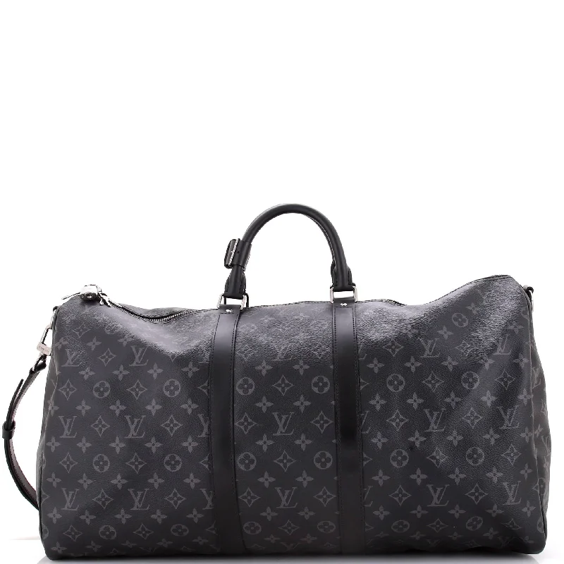 Keepall Bandouliere Bag Monogram Eclipse Canvas 55