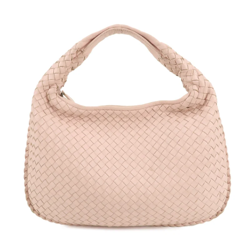 BOTTEGA VENETA Intrecciato Leather Shoulder Bag Pink 115653