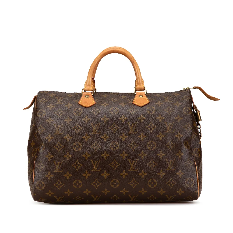 Brown Louis Vuitton Monogram Speedy 35 Boston Bag