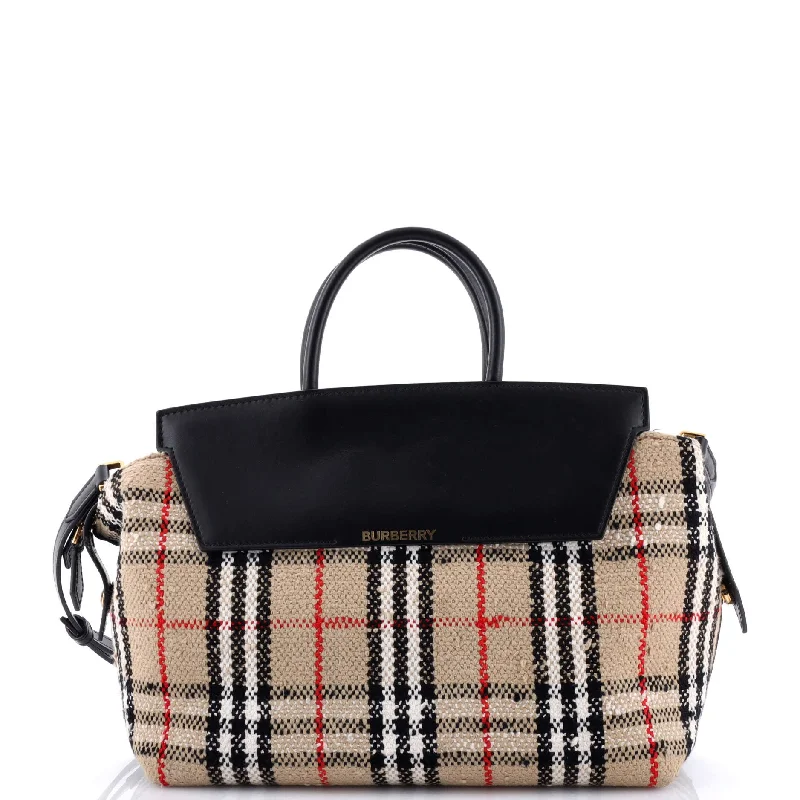 Catherine Tote Vintage Check Tweed and Leather Medium