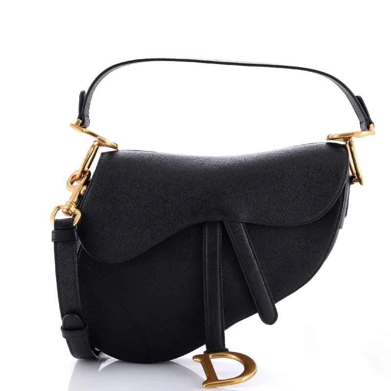 Saddle Handbag with Strap Leather Medium