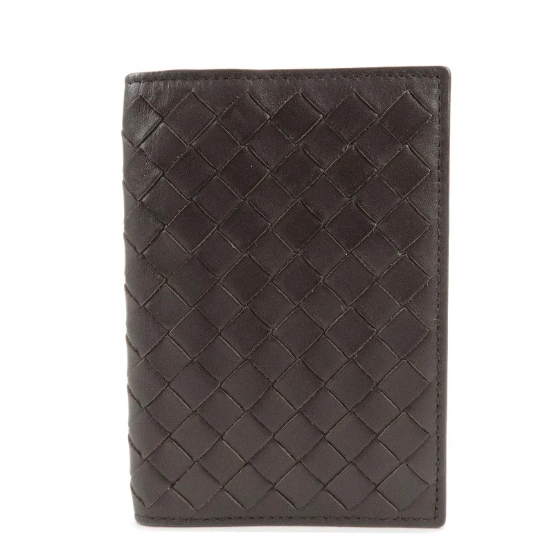 BOTTEGA VENETA Intrecciato Leather Card Case Brown 120701 V4651