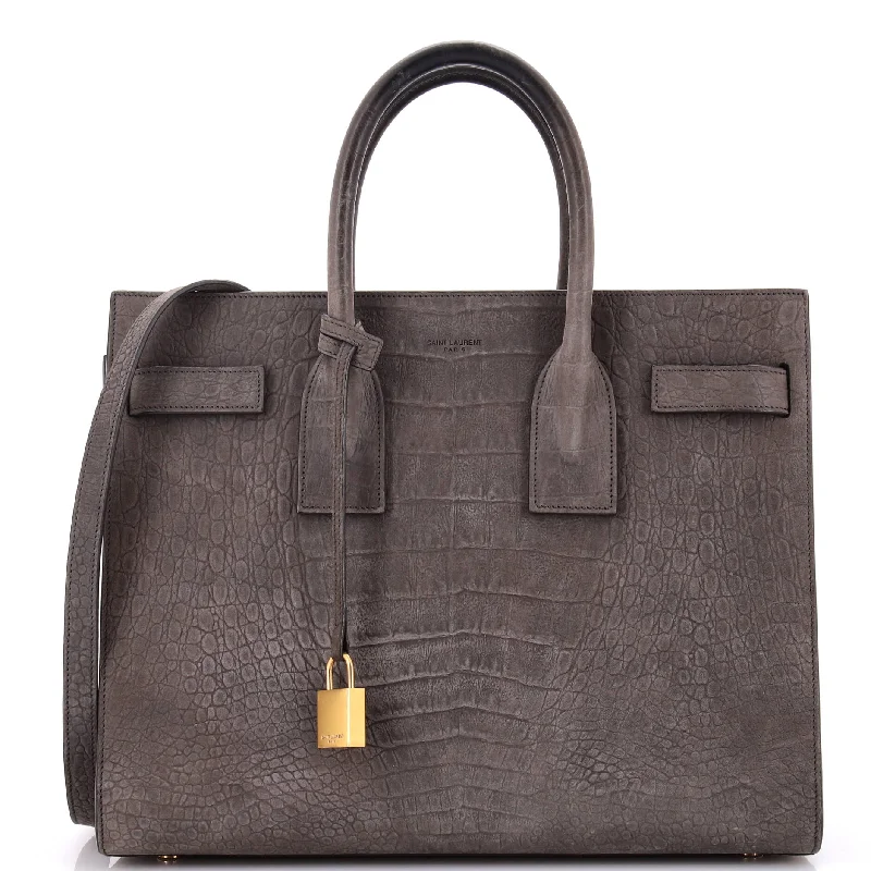 Sac de Jour Bag Crocodile Embossed Nubuck Small