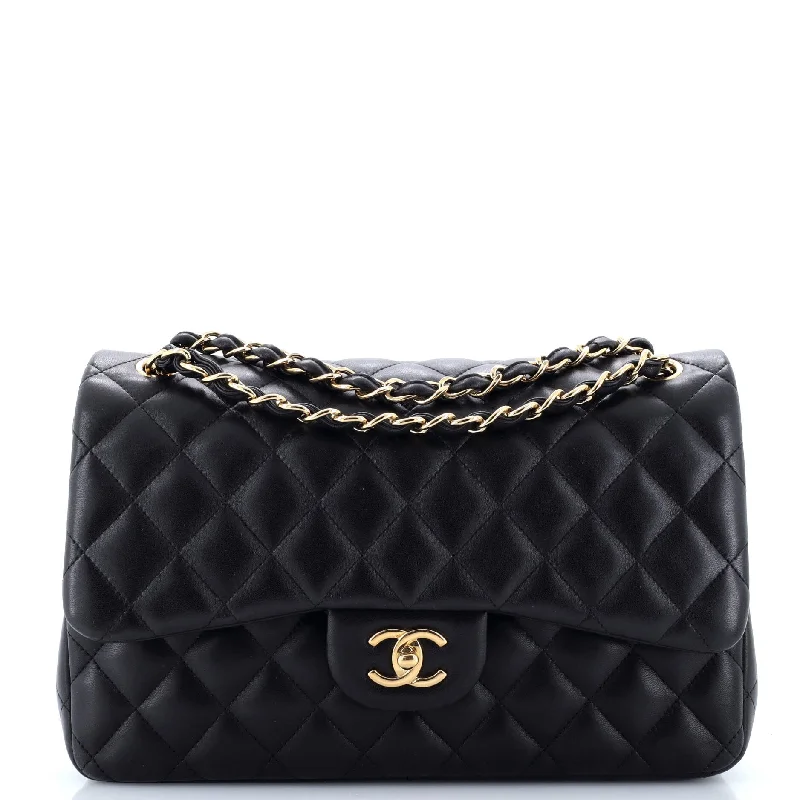 Classic Double Flap Bag Quilted Lambskin Jumbo