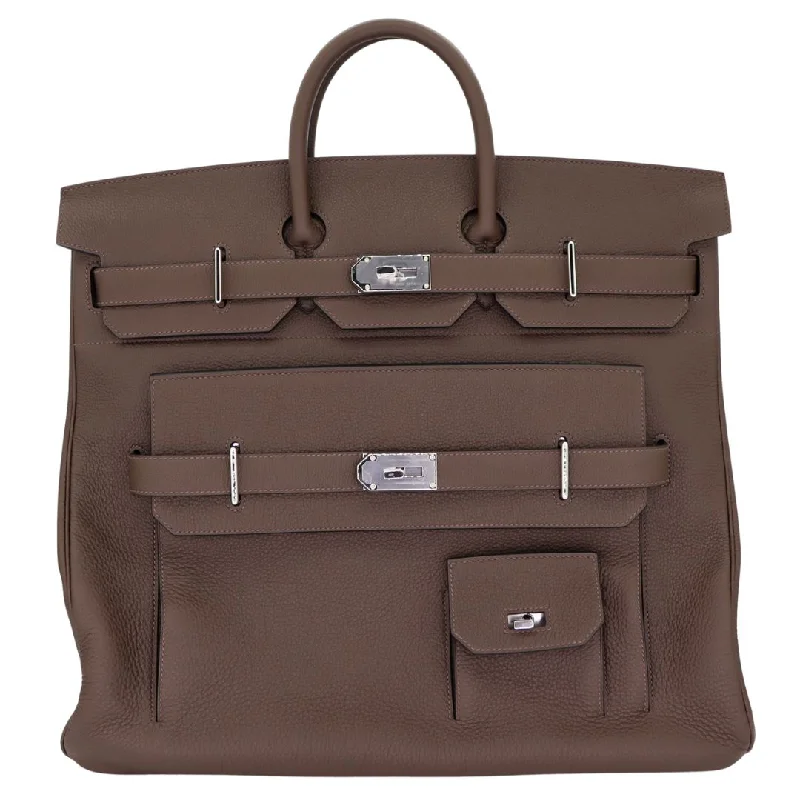 Hermès 50cm HAC Multipockets Ecorce Togo Leather Palladium Hardware