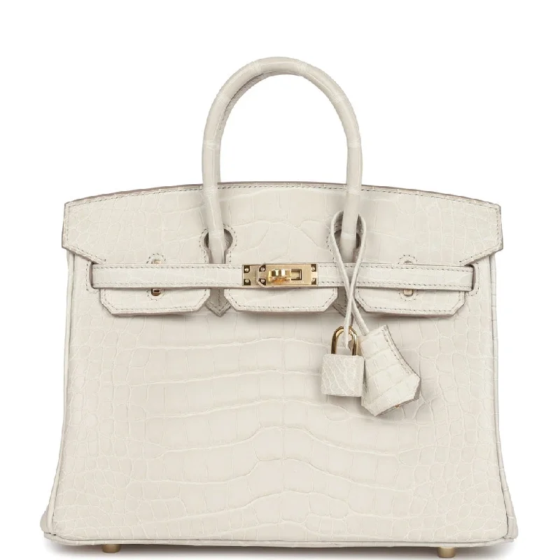 Hermes Birkin 25 Beton Matte Alligator Gold Hardware