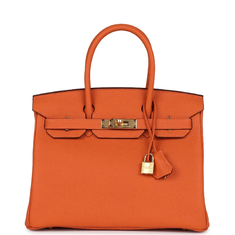 Hermes Birkin 30 Orange Togo Gold Hardware