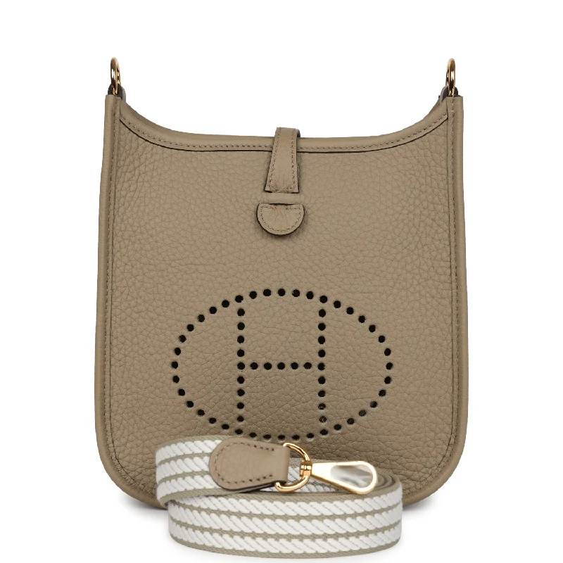 Hermes Evelyne TPM Beige Marfa Clemence Gold Hardware