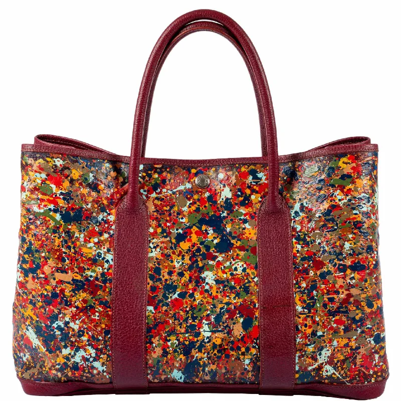 Hermès Garden Party PM with Rouge H Buffalo Leather Trim "Autumn Fizz" * JaneFinds Custom Shop