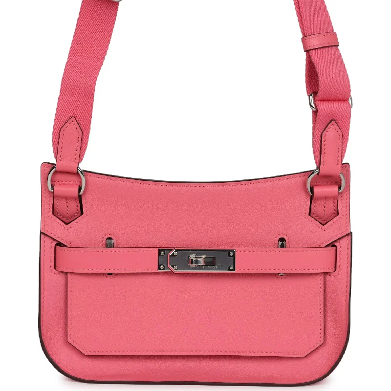 Hermes Mini Jypsiere Rose Azalee Swift Palladium Hardware