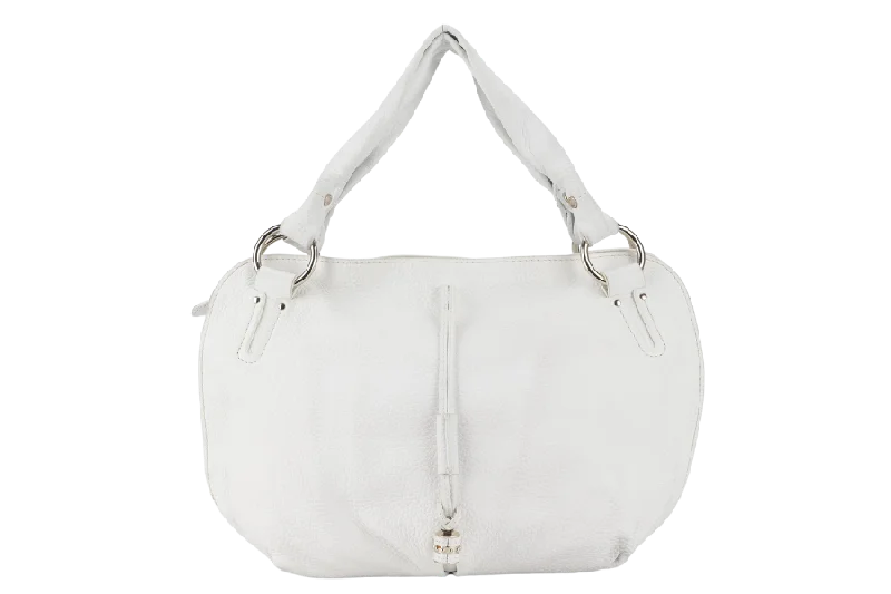 CELINE BITTERSWEET HOBO BAG WHITE GRAIN LEATHER GOLD HARDWARE WITH DUST COVER