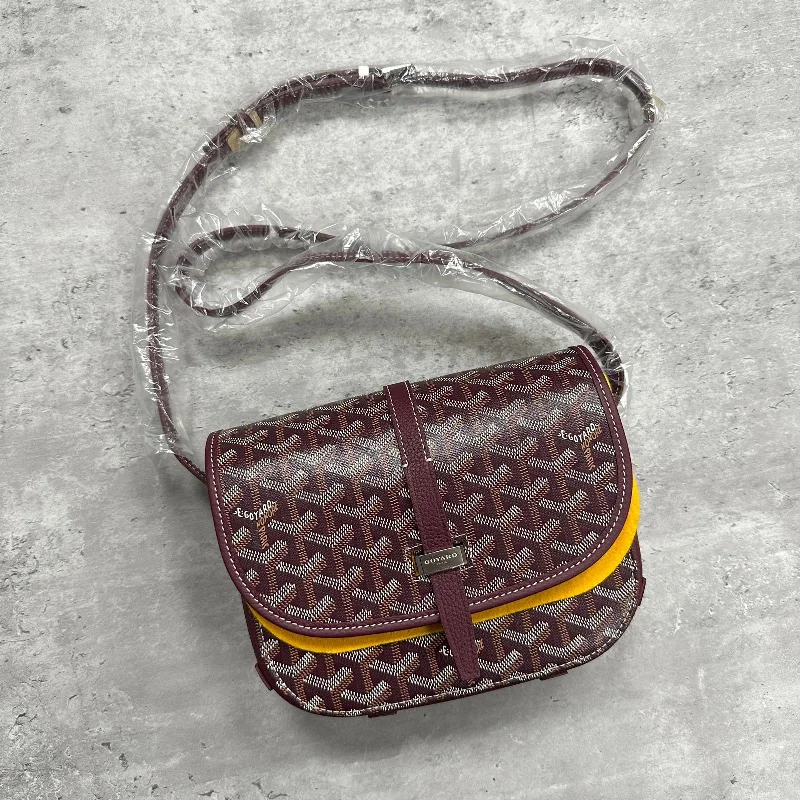 Goyard Belvedere Crossbody Bag PM (Burgundy)