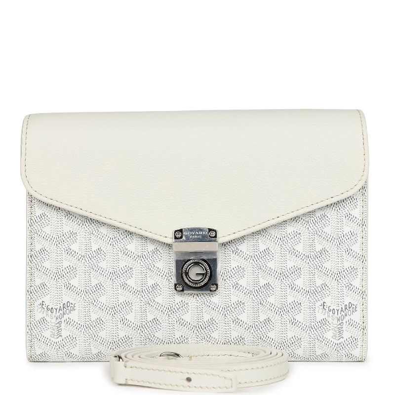 Goyard Goyardine White Chypre Wallet-Pouch Palladium Hardware