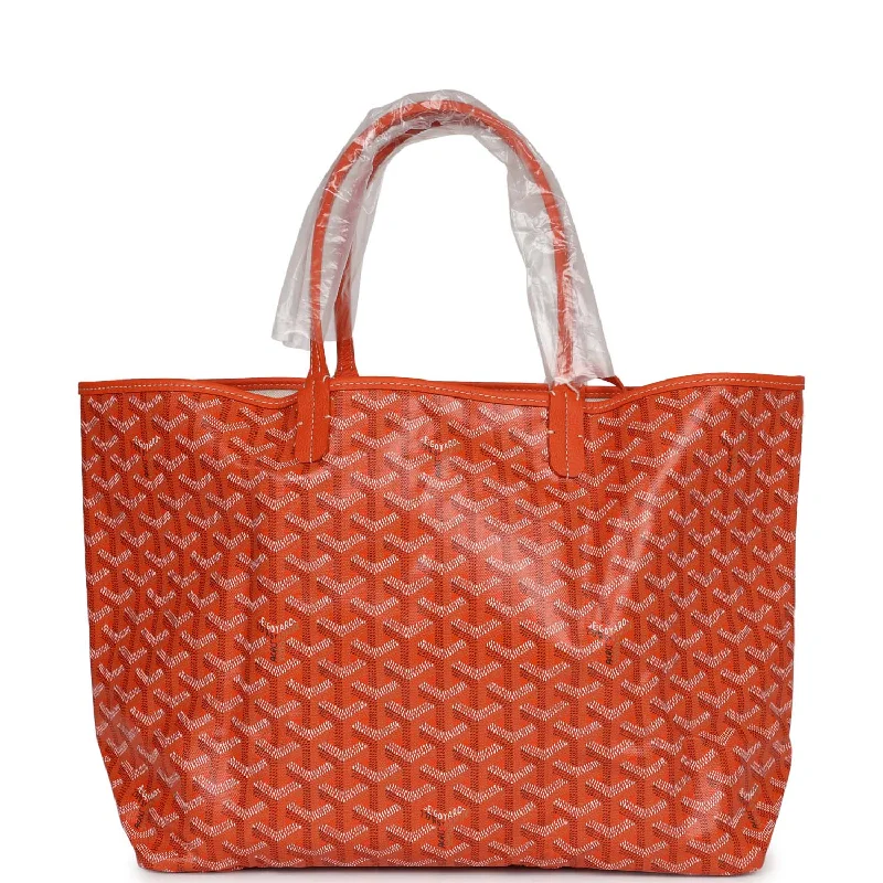 Goyard Goyardine Orange St. Louis PM Tote Bag Palladium Hardware