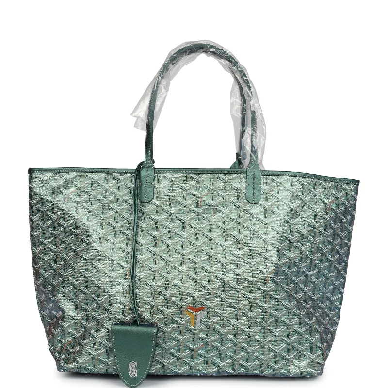 Goyard Goyardine Pearly Green St. Louis PM Tote Bag Palladium Hardware