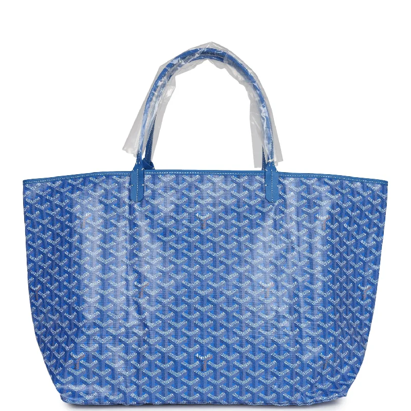 Goyard Goyardine Sky Blue St. Louis GM Tote Bag Palladium Hardware