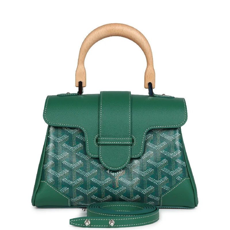 Goyard Saigon Souple Mini Bag Green Goyardine Palladium Hardware