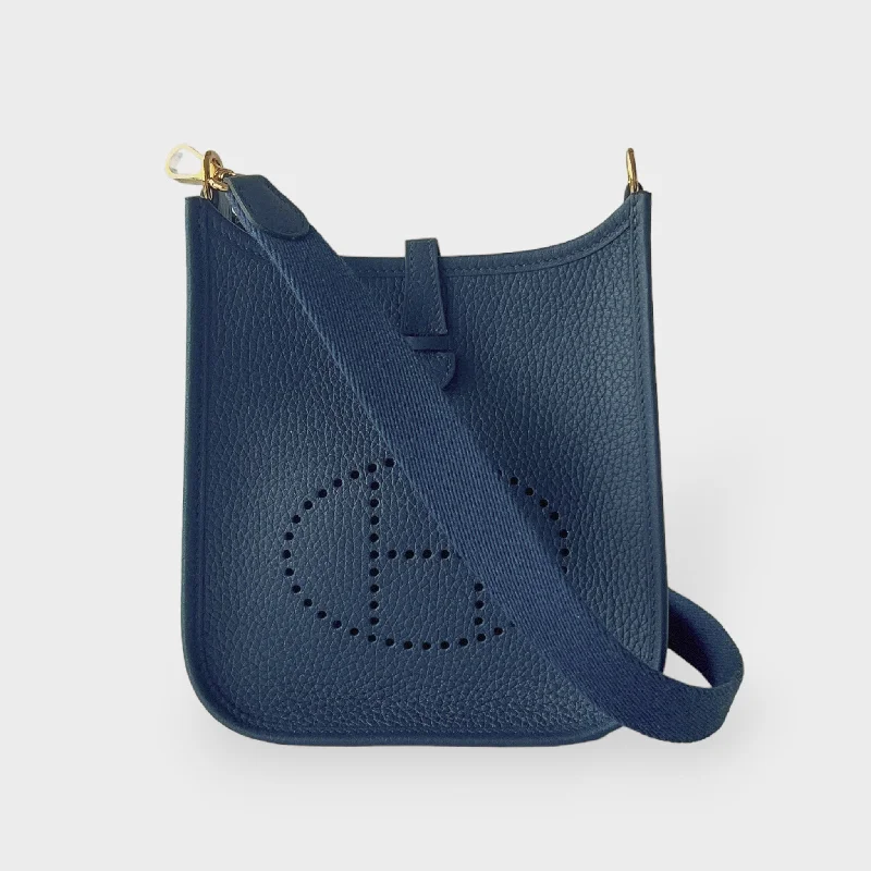 Hermes Mini Evelyne 16 Bleu De Prusse With Gold Plated Hardware, B Stamp 2023