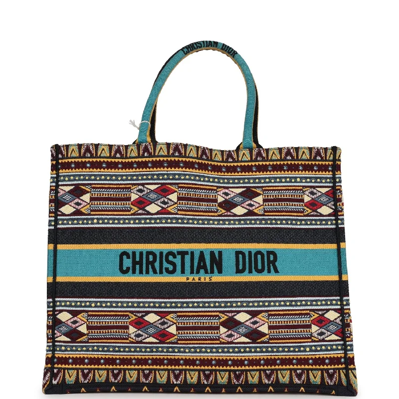 Christian Dior Embroidered Canvas Large Book Tote