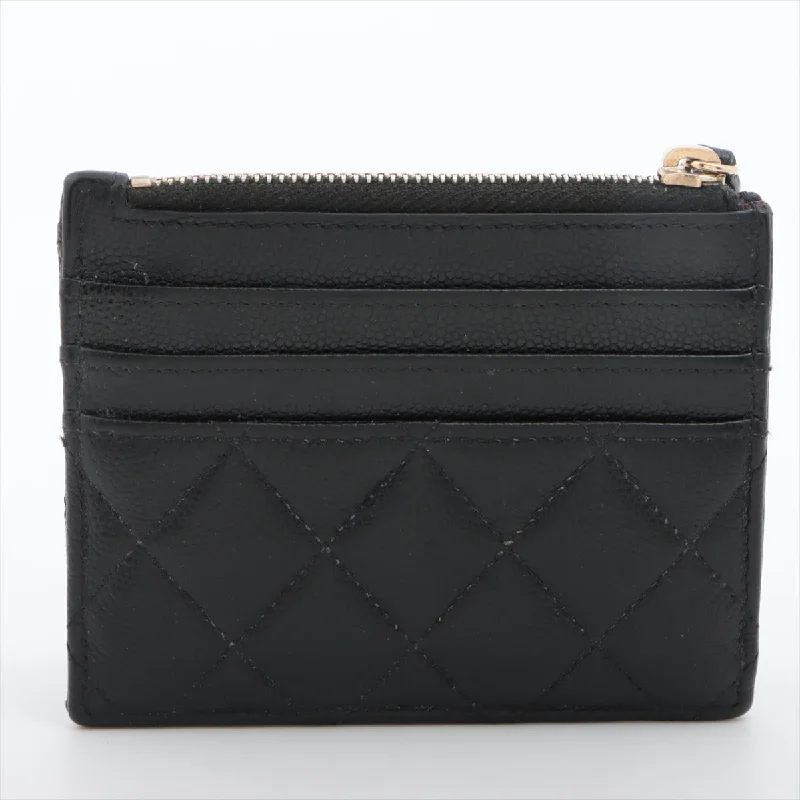 Chanel Matelasse Caviar Skin Coin Case Black